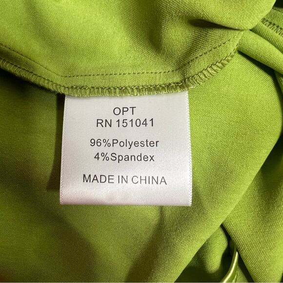 NWT OPT lime satin strappy dress Sz XS - Picture 4 of 8